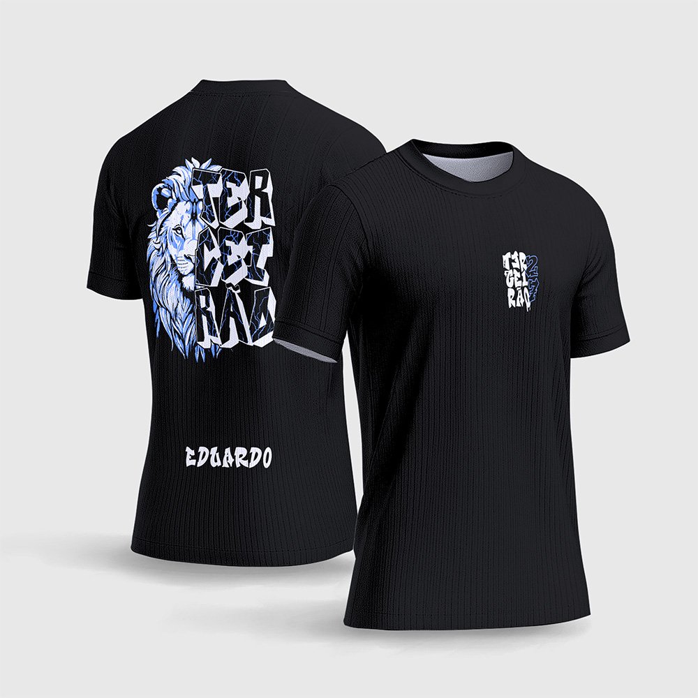 Arte Estampa Camisa terceirão Leão Azul