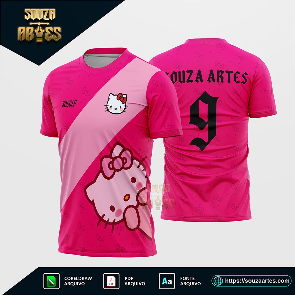 Arte Vetor Camisa InterClasse Hello kitty Rosa