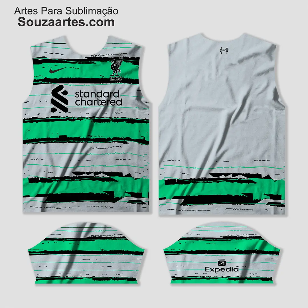 Arte Vetor Camisa Liverpool Conceito 2023 - 2024