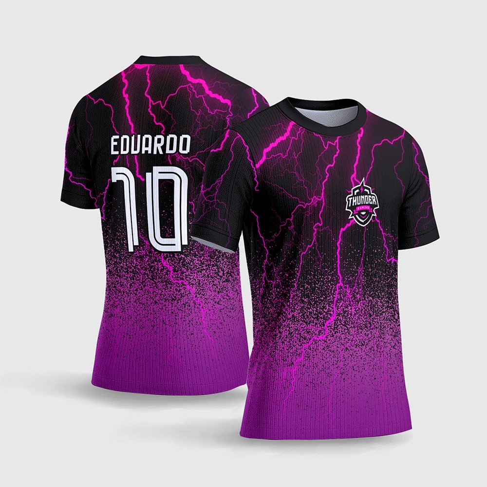 Arte Vetor Camisa InterClasse Raios Relâmpagos Rosa v2
