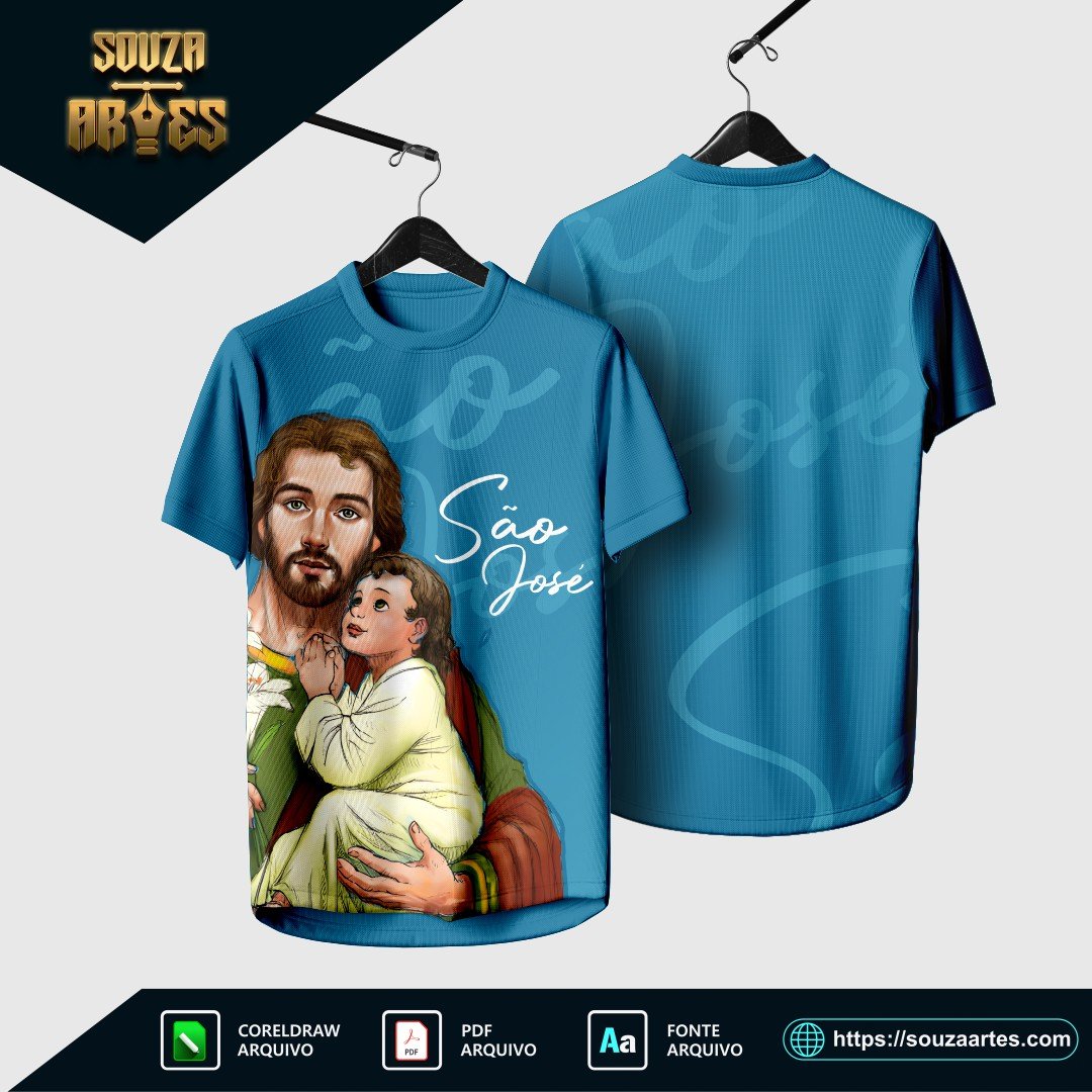 Arte Vetor Camisa Religião São José - 2025 03