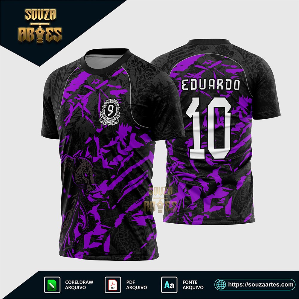 Arte Vetor Camisa InterClasse Pantera Nono Ano Modelo Roxo