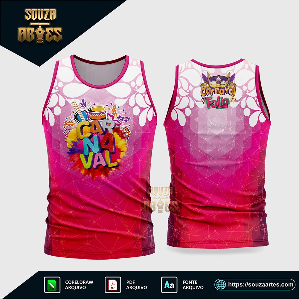 Arte Vetor Camisa Abadá Bloco Carnaval 2026 - Modelo 28