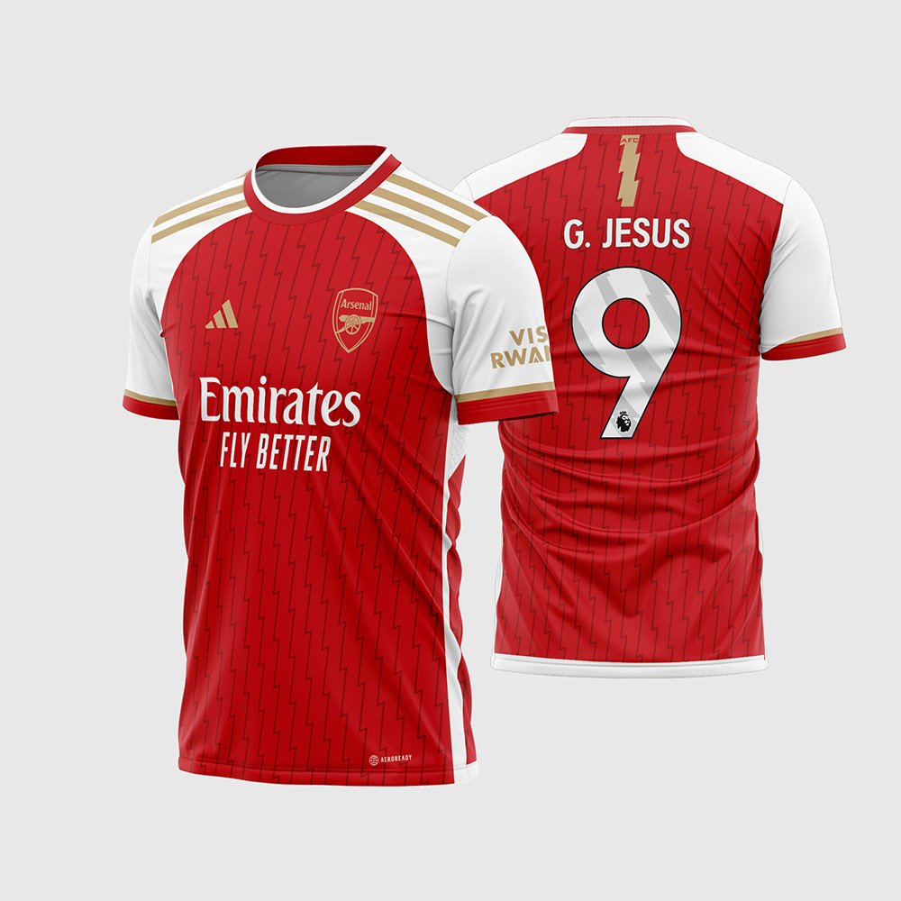 Arte Vetor Camisa Arsenal Titular 2023 - 2024