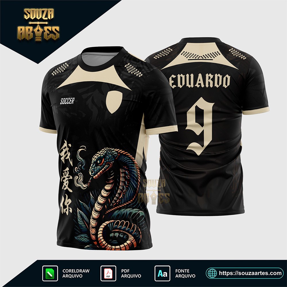 Arte Vetor Camisa InterClasse Cobra Fumando