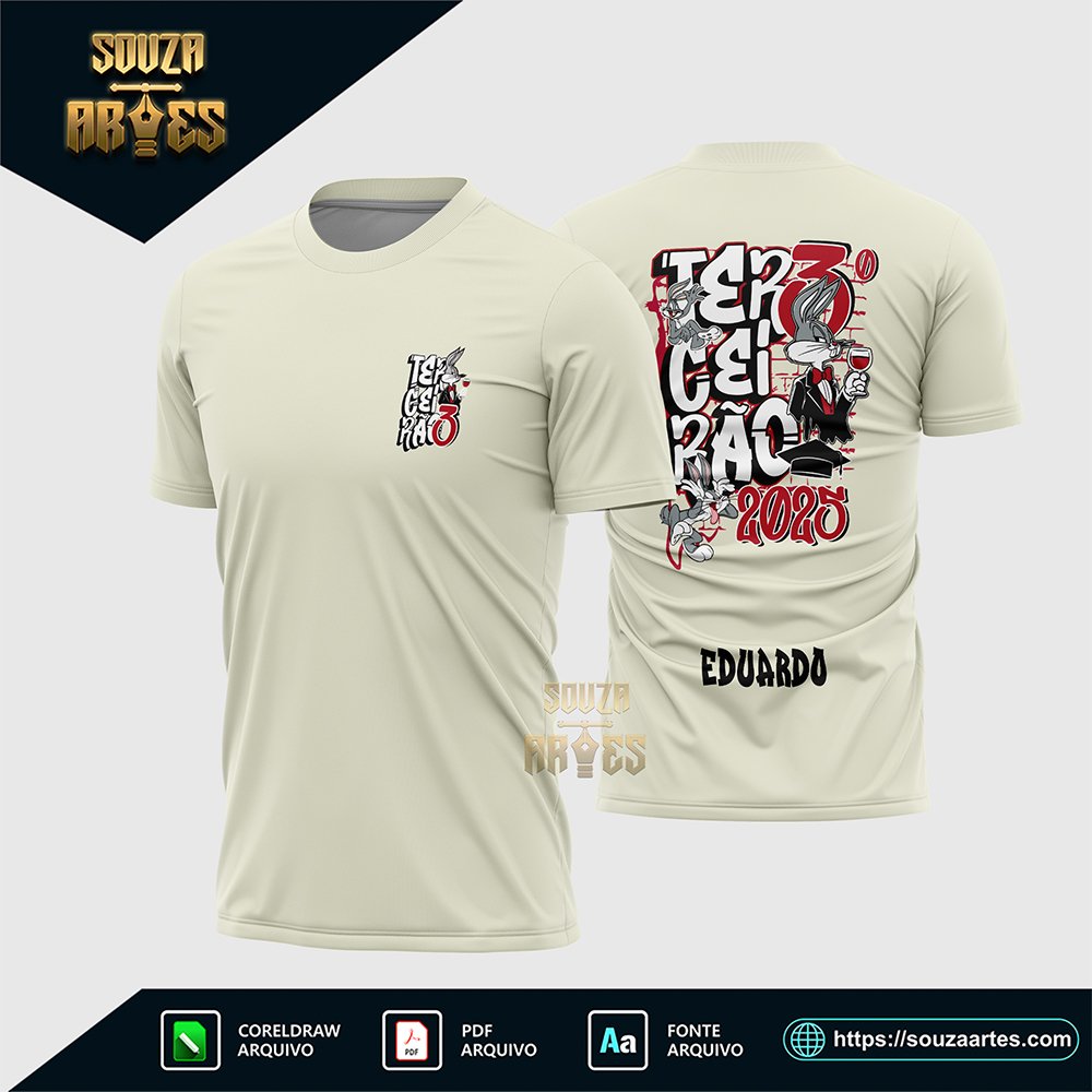 Arte Camisa Terceirão Pernalonga 2025
