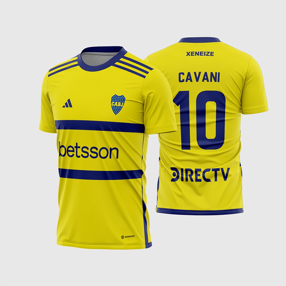 Arte Vetor Camisa Boca Juniors Reserva 2023-24