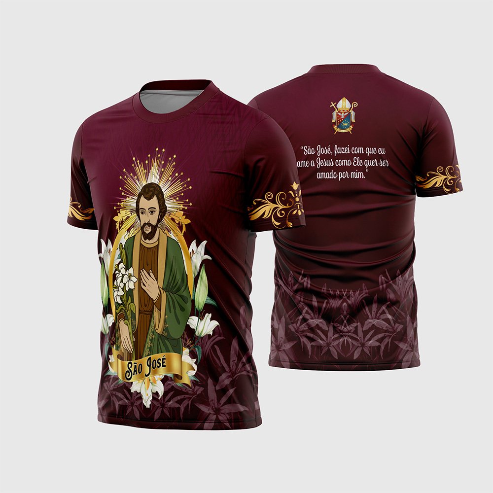 Arte Vetor Religiosa São José para Camisa