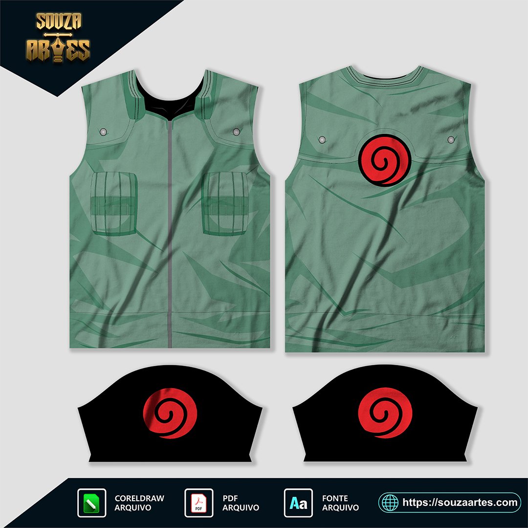Estampa Vetor Camisa Kakashi Hatake