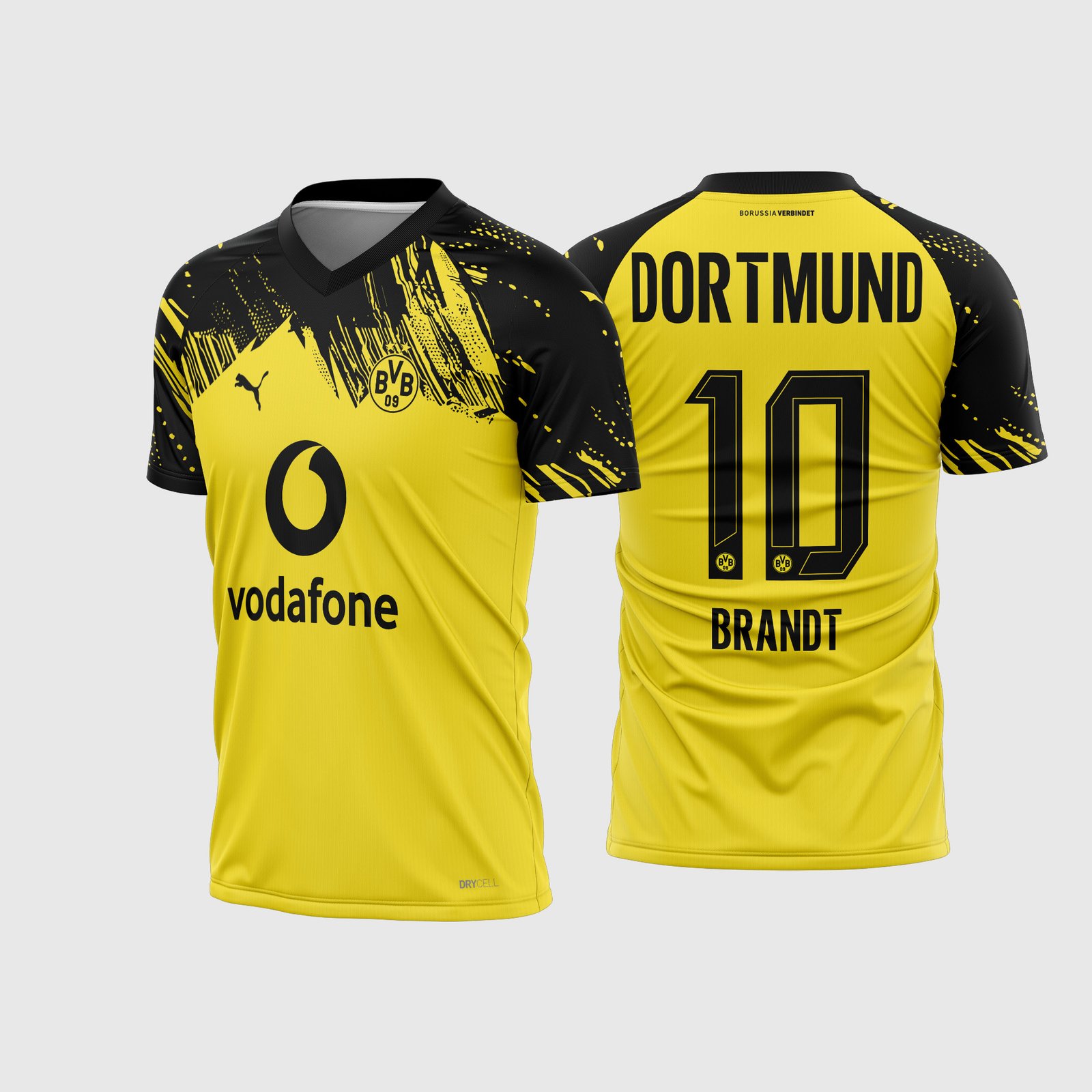 Arte Vetor Camisa Borussia Dortmund Local 2025-2026