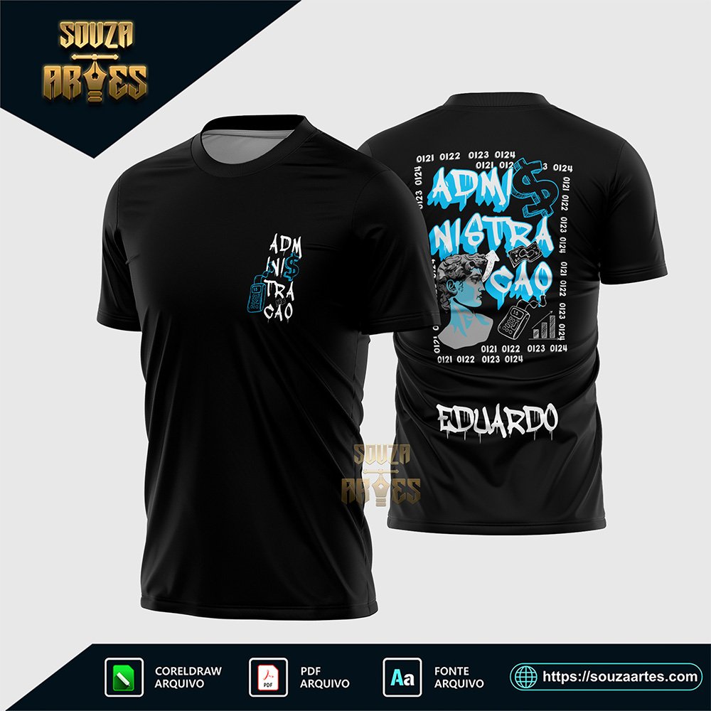 Arte Vetor Camisa Formandos Administração