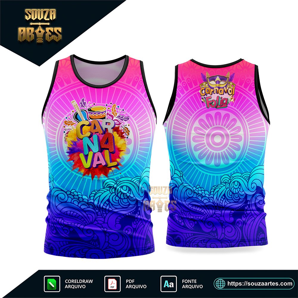 Arte Vetor Camisa Abadá Bloco Carnaval 2026 - Modelo 01