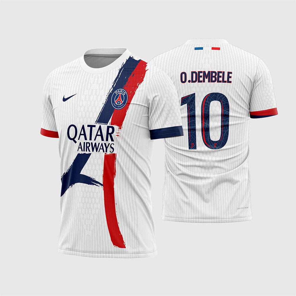 Arte Vetor Camisa PSG Reserva 2024 - 2025
