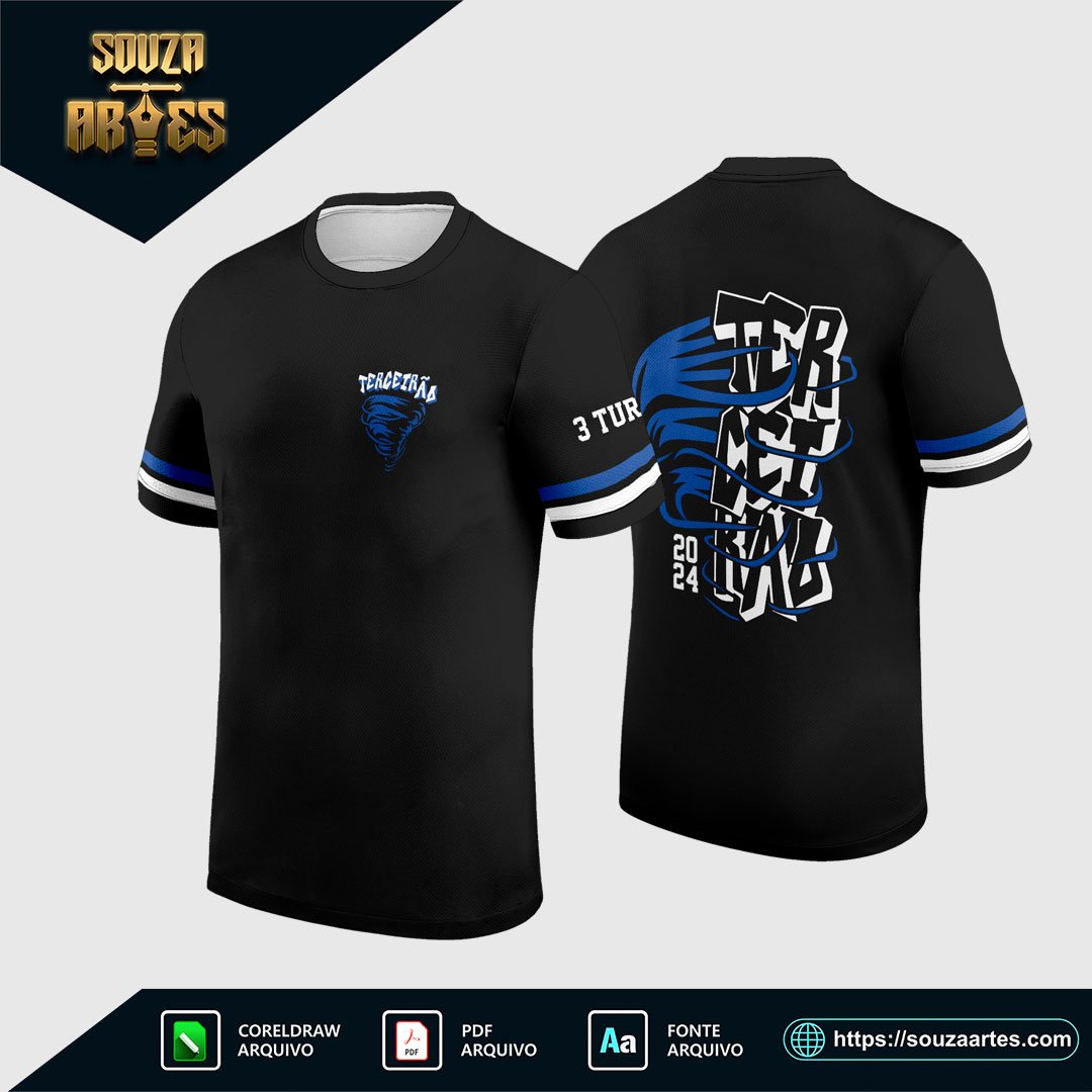Arte Vetor Camisa Terceirão 2025 - Furacão Azul