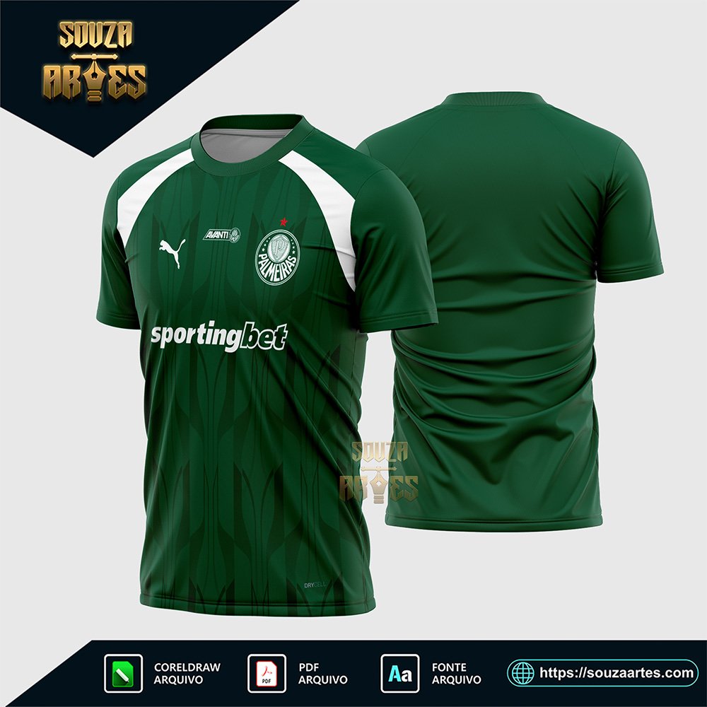 Arte Vetor Camisa Palmeiras Pré-Jogo I 2024 - 2025