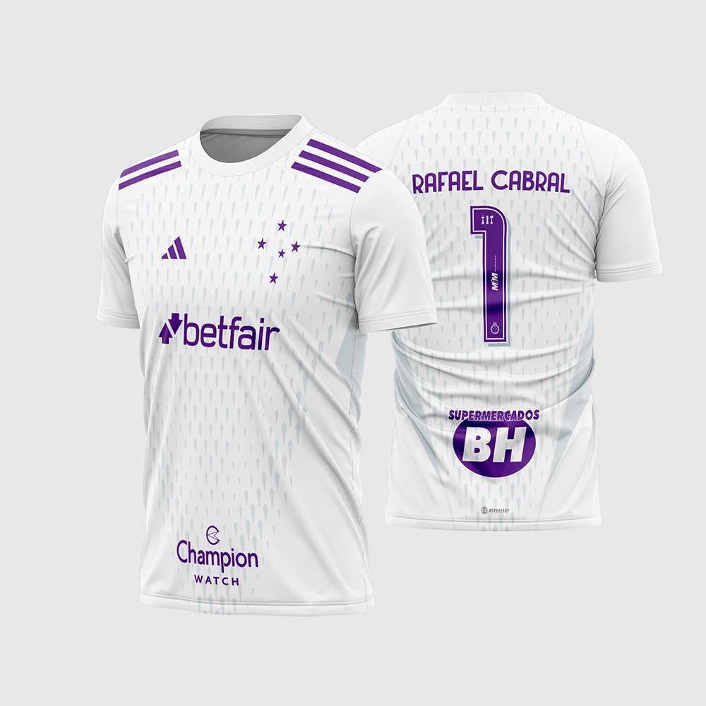 Arte Vetor Estampa Camisa Cruzeiro Goleiro III 2023 2024