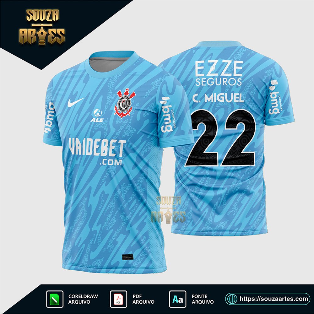 Arte Vetor Camisa Corinthians Goleiro 2024 - 2025