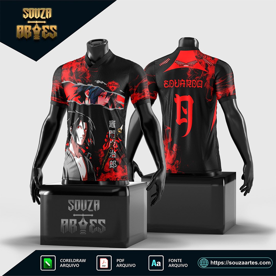 Arte Vetor Camisa Interclasse Sasuke Uchiha 2025