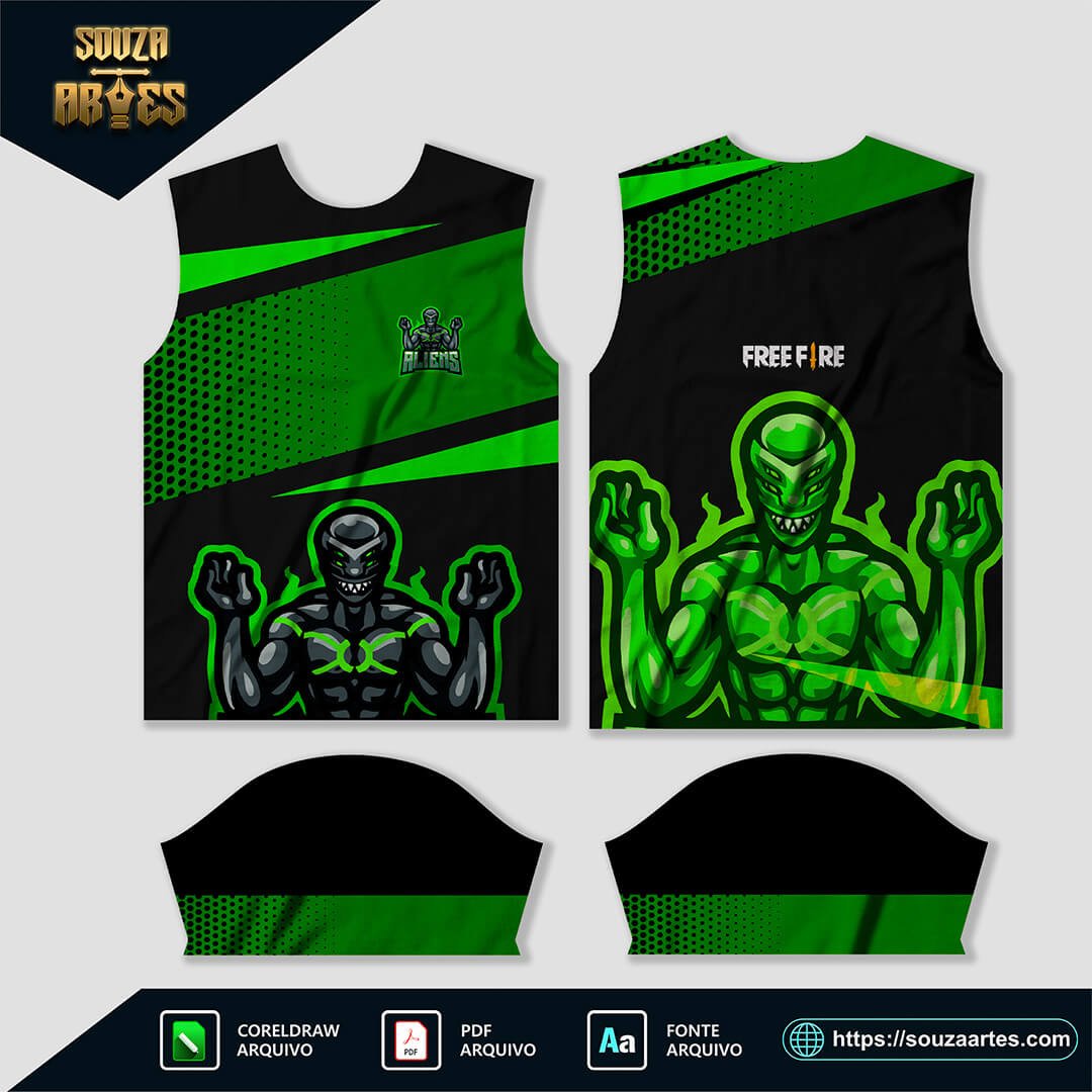 Arte Vetor Estampa Camisa Gamer 2024 - Aliens