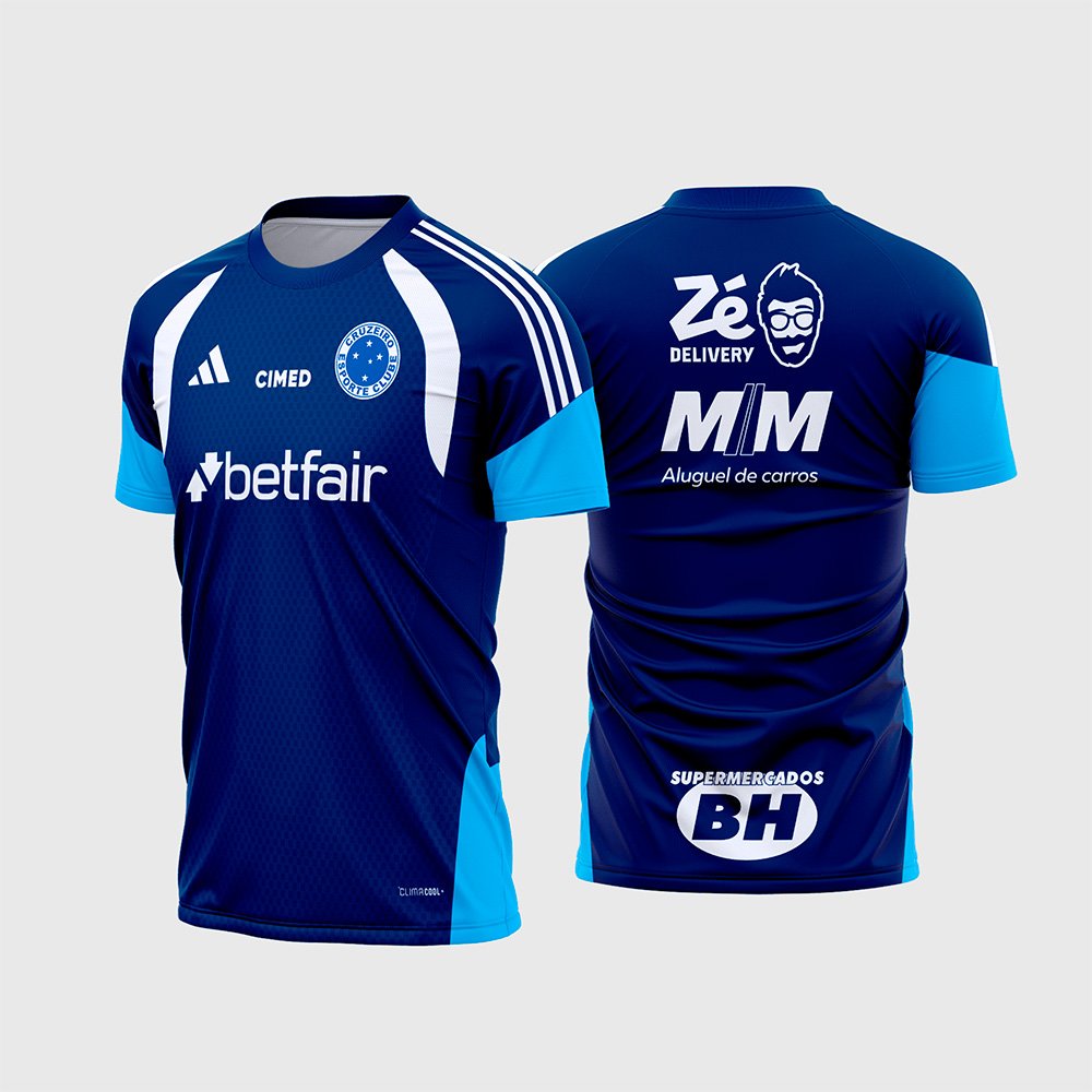 Você disse Arte Vetor Camisa Cruzeiro Treino 2026 Modelo 02