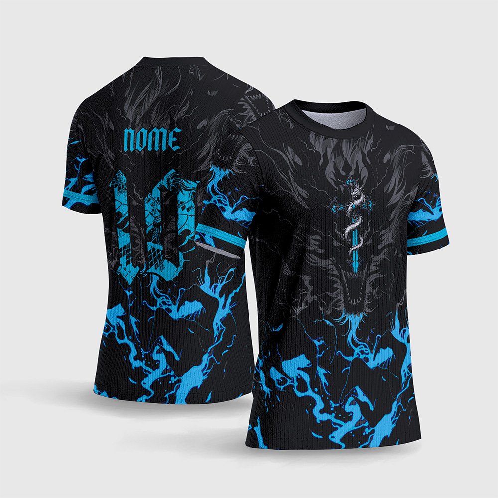 Arte Vetor Camisa de Interclasse Dragão Gothic