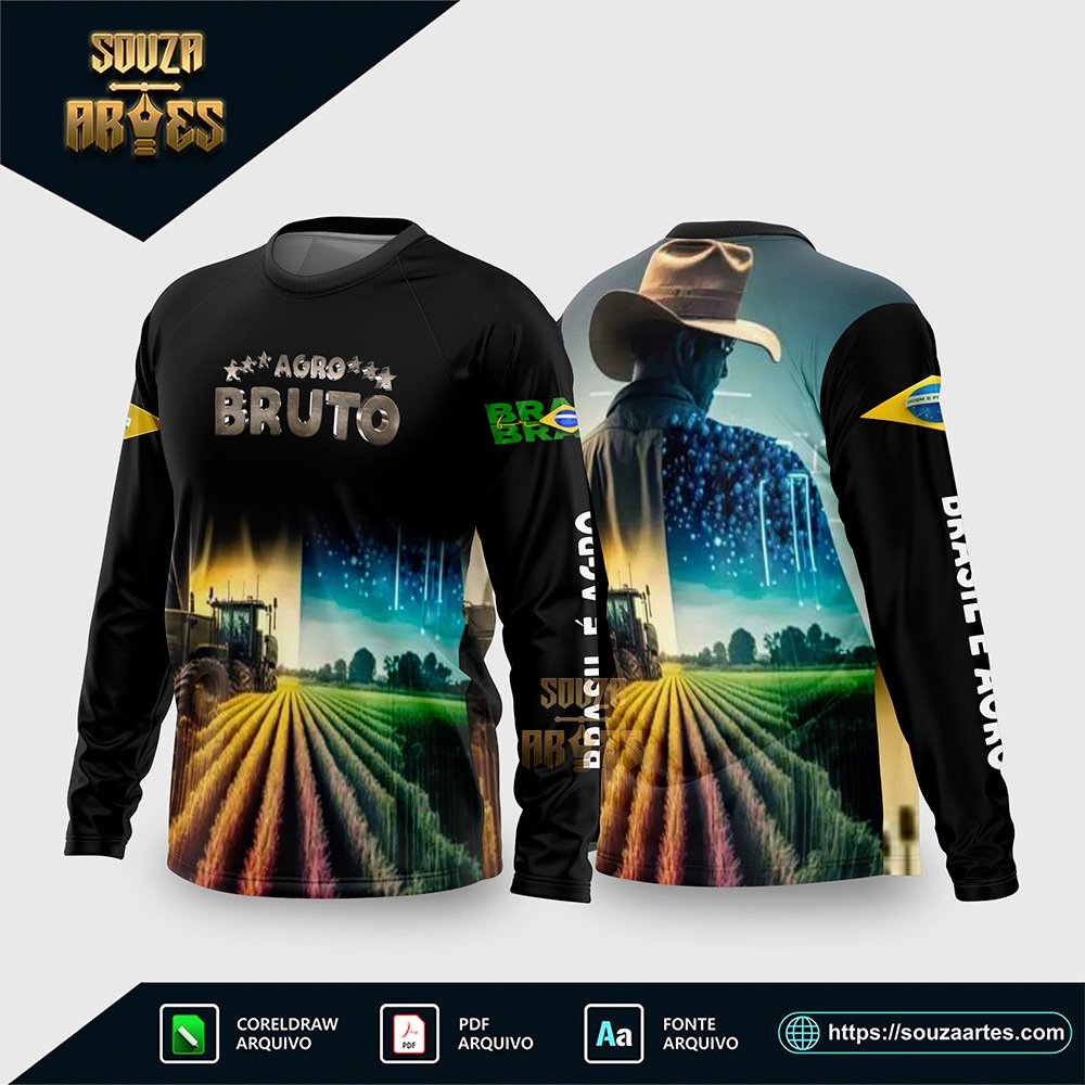 Arte Vetor Camisa AGRO - Agro Bruto - Brasil é Agro 2026