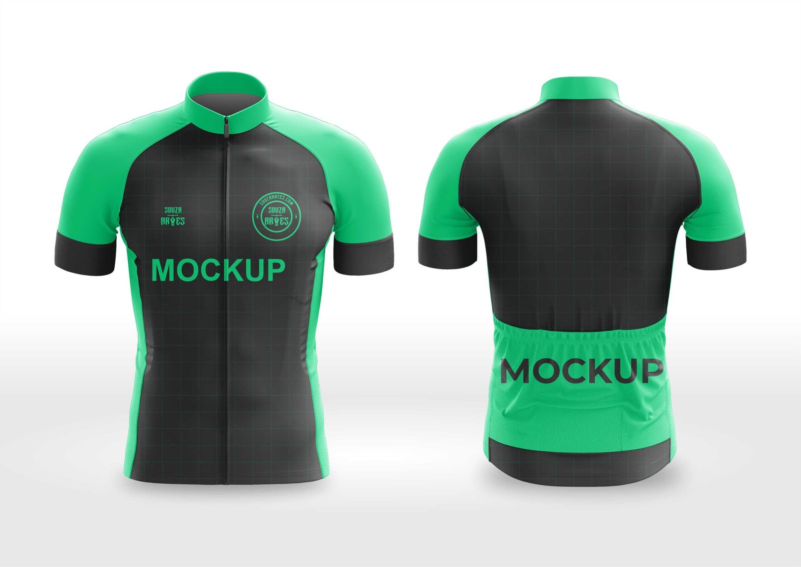Mockup Camisa Ciclismo Editável CDR – Arte Vetorial Masculina para CorelDraw