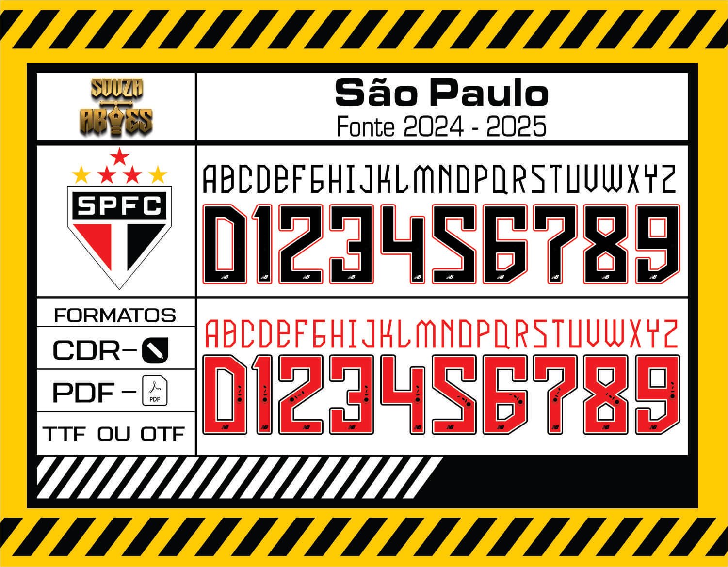 Fonte São Paulo 2024 - 2025 - TTF - CDR - PDF