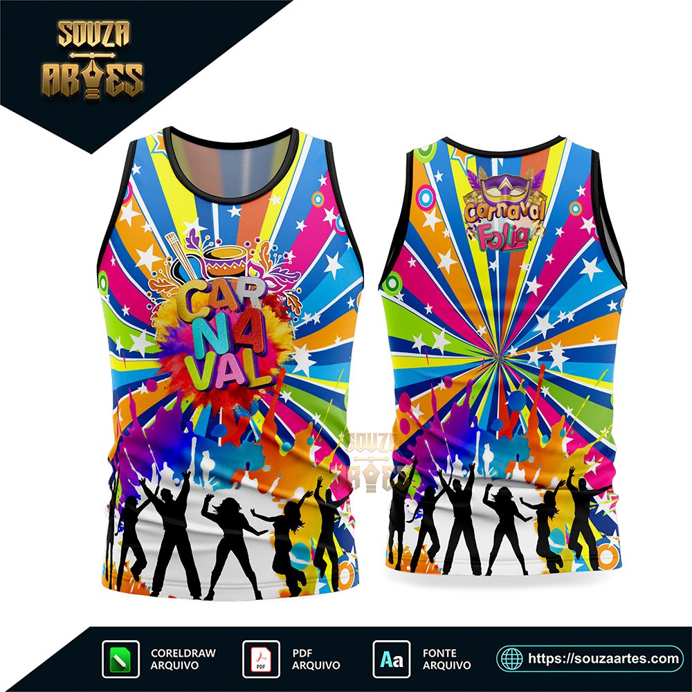 Arte Vetor Camisa Abadá Bloco Carnaval 2026 - Modelo 03