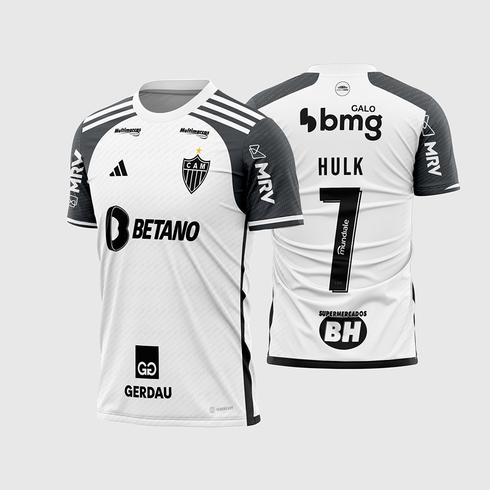 Arte Vetor Camisa Atlético Mineiro Reserva 2023 - 2024