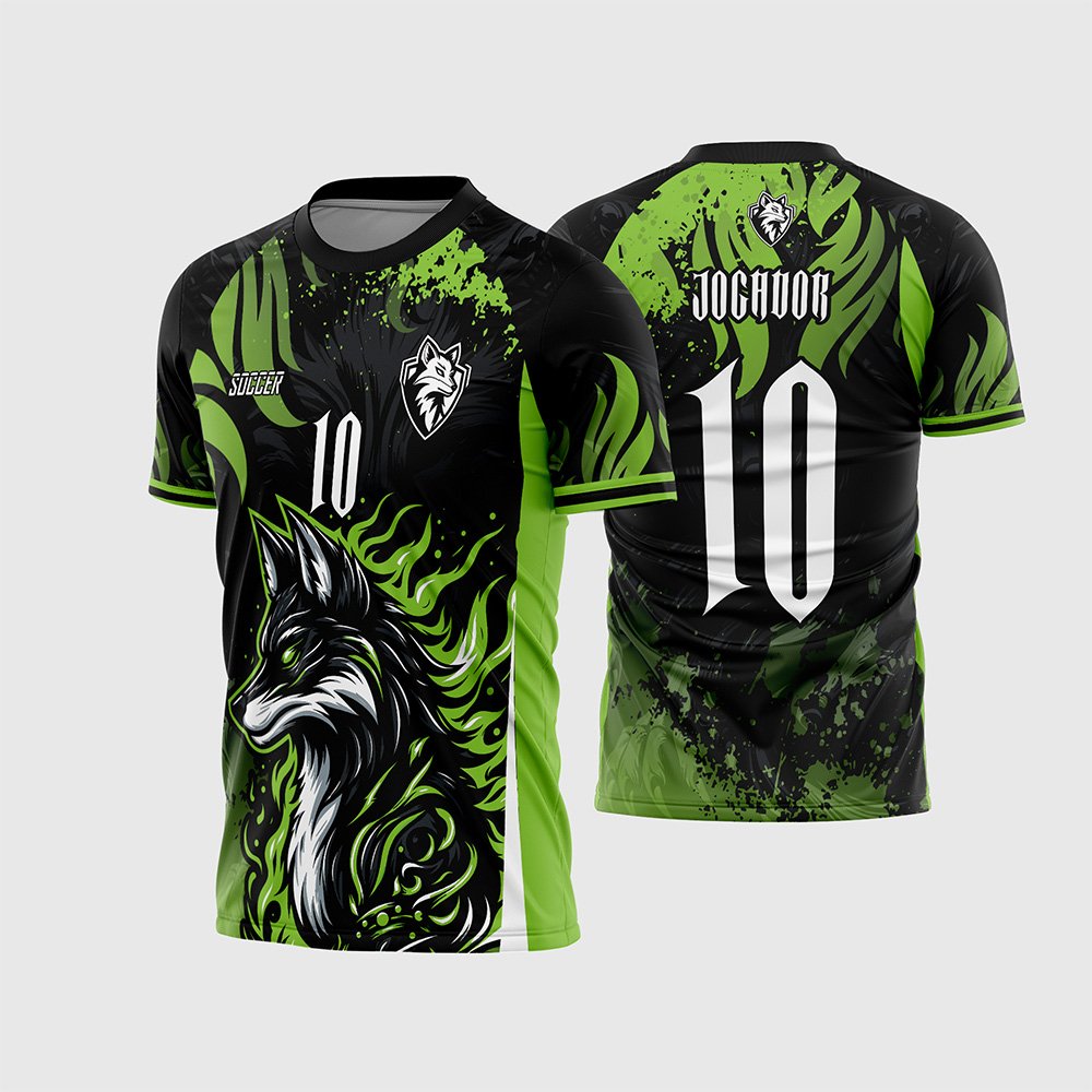 Arte Camisa Interclasse Raposa Negra com Verde