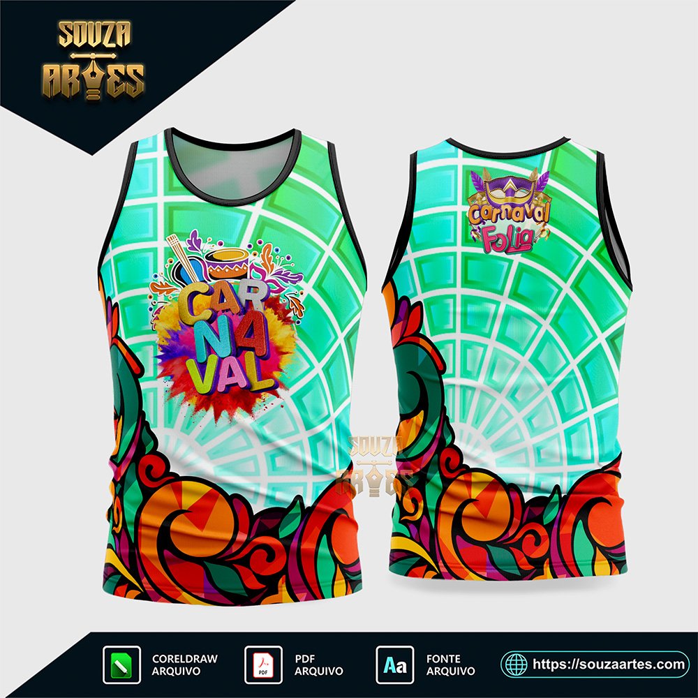 Arte Vetor Camisa Abadá Bloco Carnaval 2026 - Modelo 16