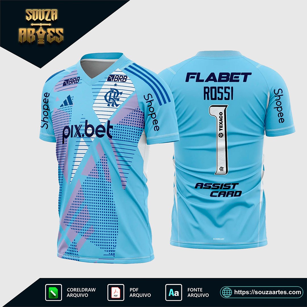 Arte Vetor Camisa Flamengo Goleiro I 2025-2026