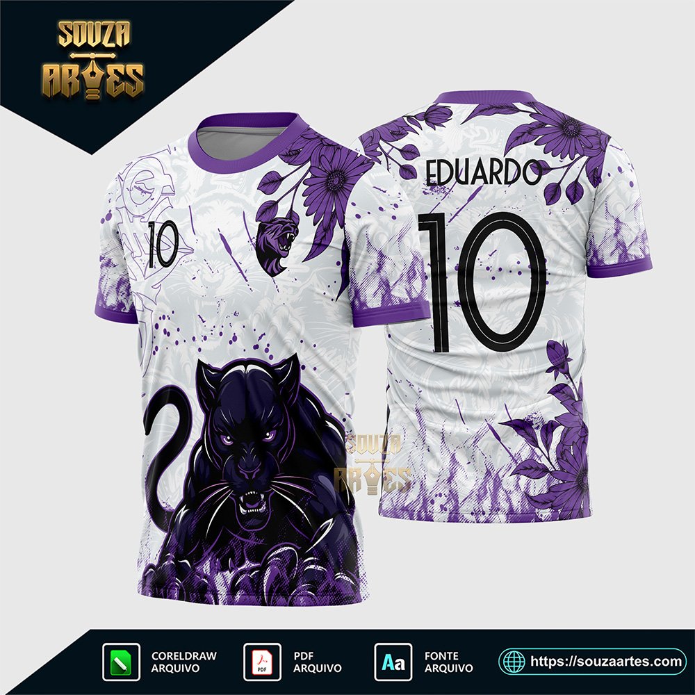 Arte Vetor Camisa Branca de Interclasse 2026 - Pantera Negra