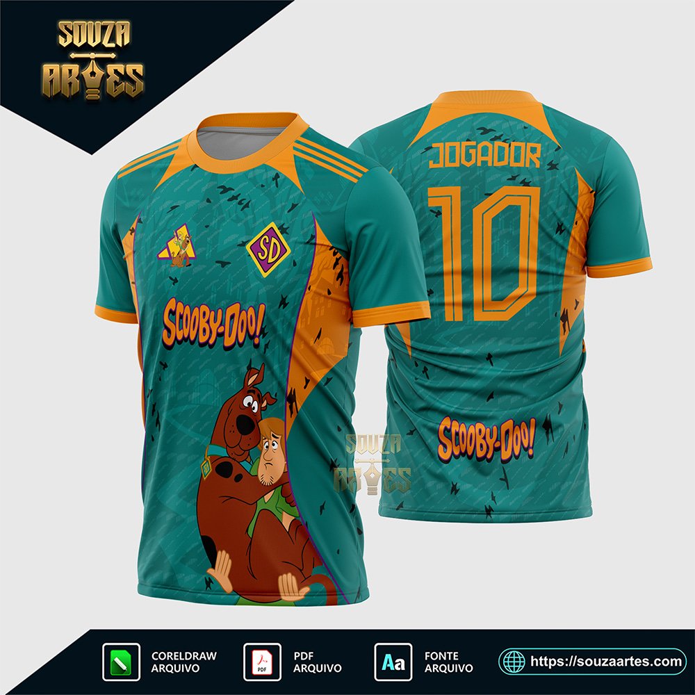 Estampa Vetor Camisa de Interclasse Scooby-Doo