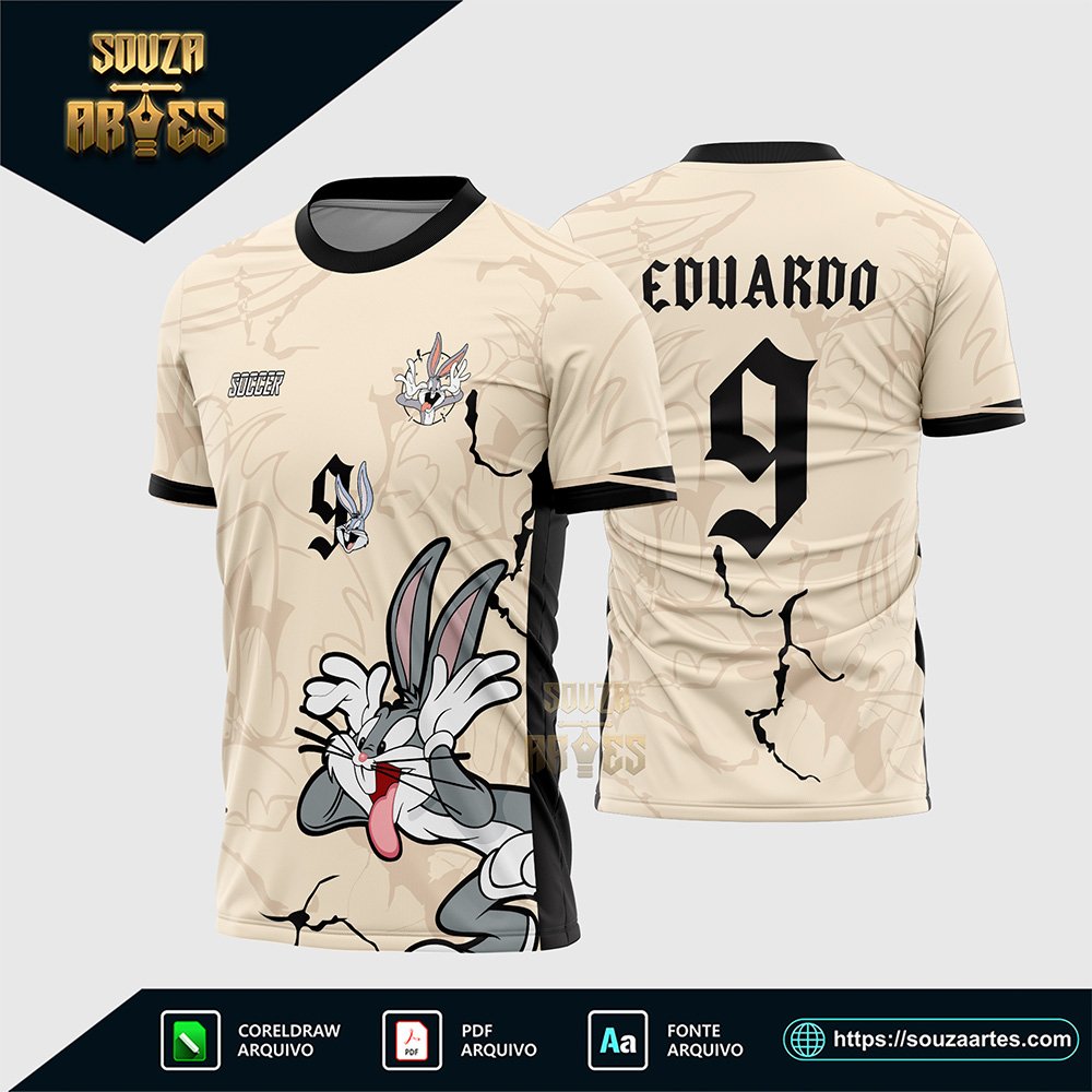 Arte Vetor Camisa Interclasse Pernalonga - looney tunes