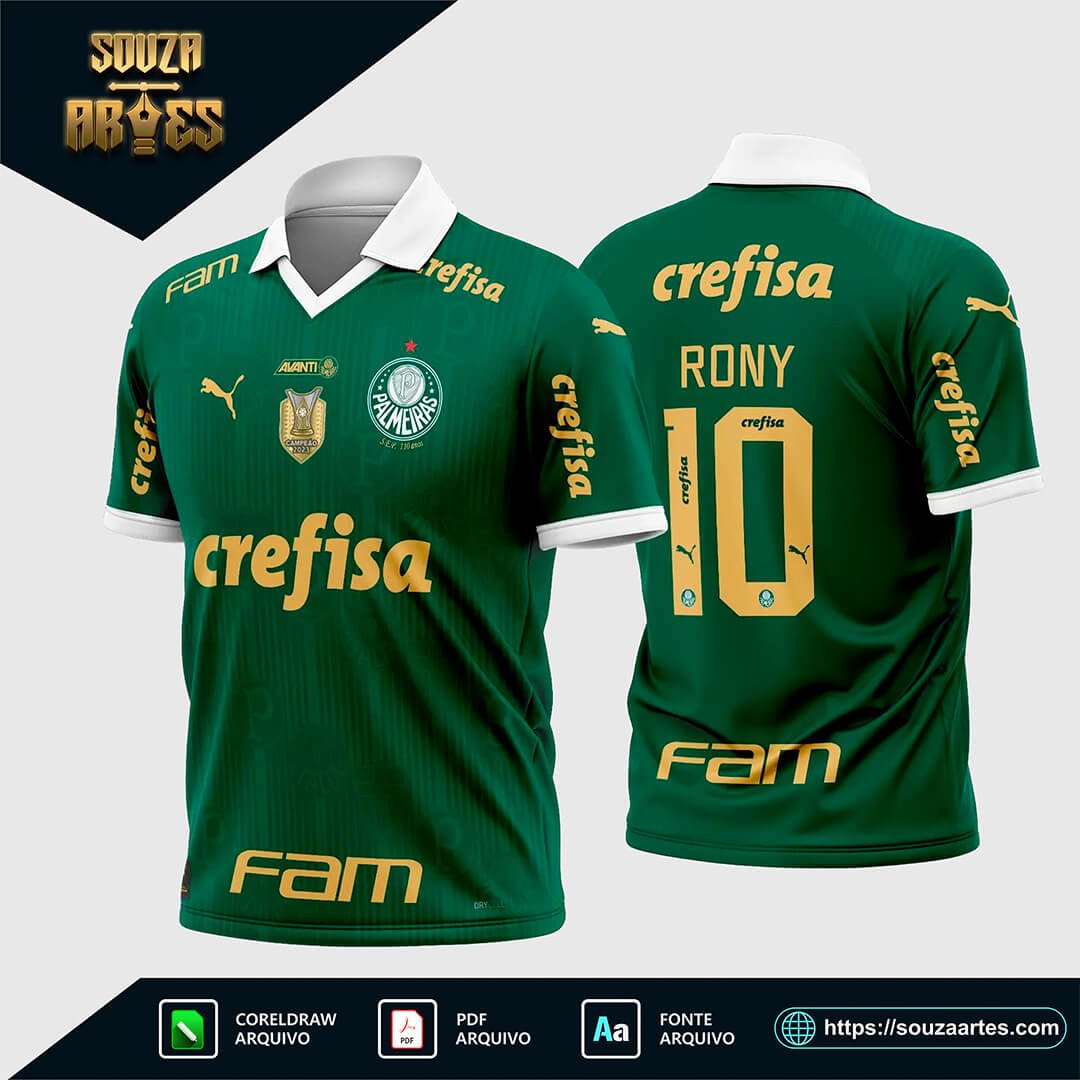 Arte Vetor Camisa Palmeiras Titular 2024-25