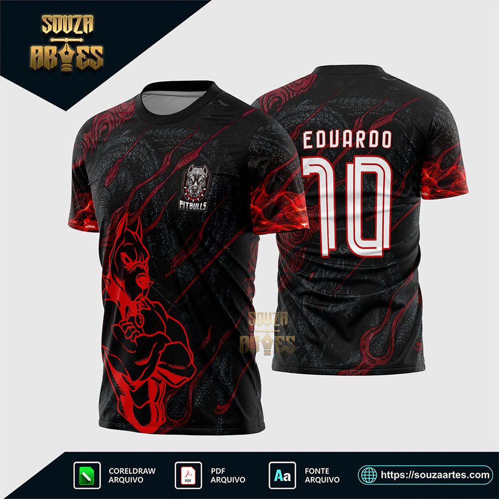 Arte Vetor Camisa InterClasse Pitbull of Dragon 2025
