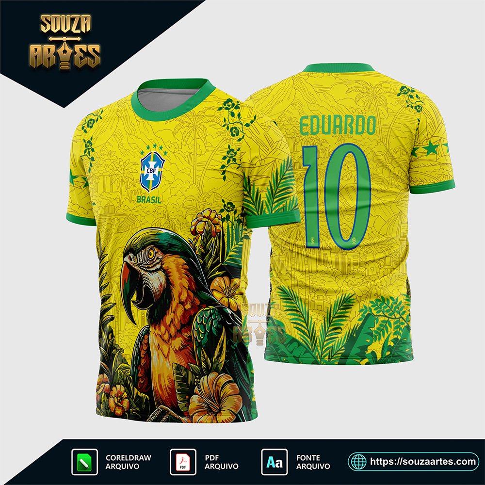 Arte Vetor Camisa Interclasse Arara Brasil