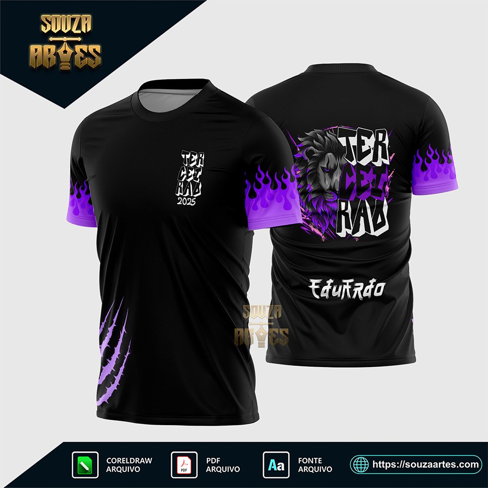 Arte Vetor Camisa Terceirão Leão Fogo 2025