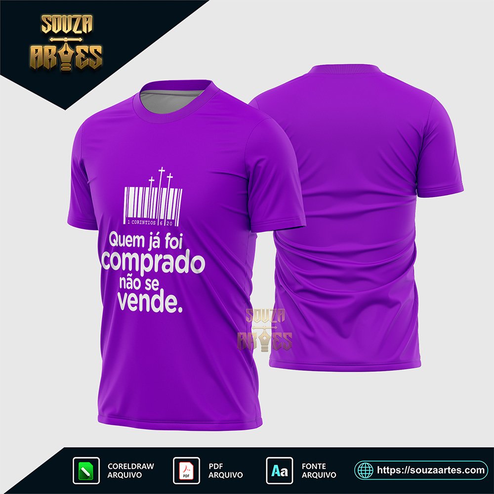Arte Vetor Camisa Religião 1 Corintios 6_20 - 2026