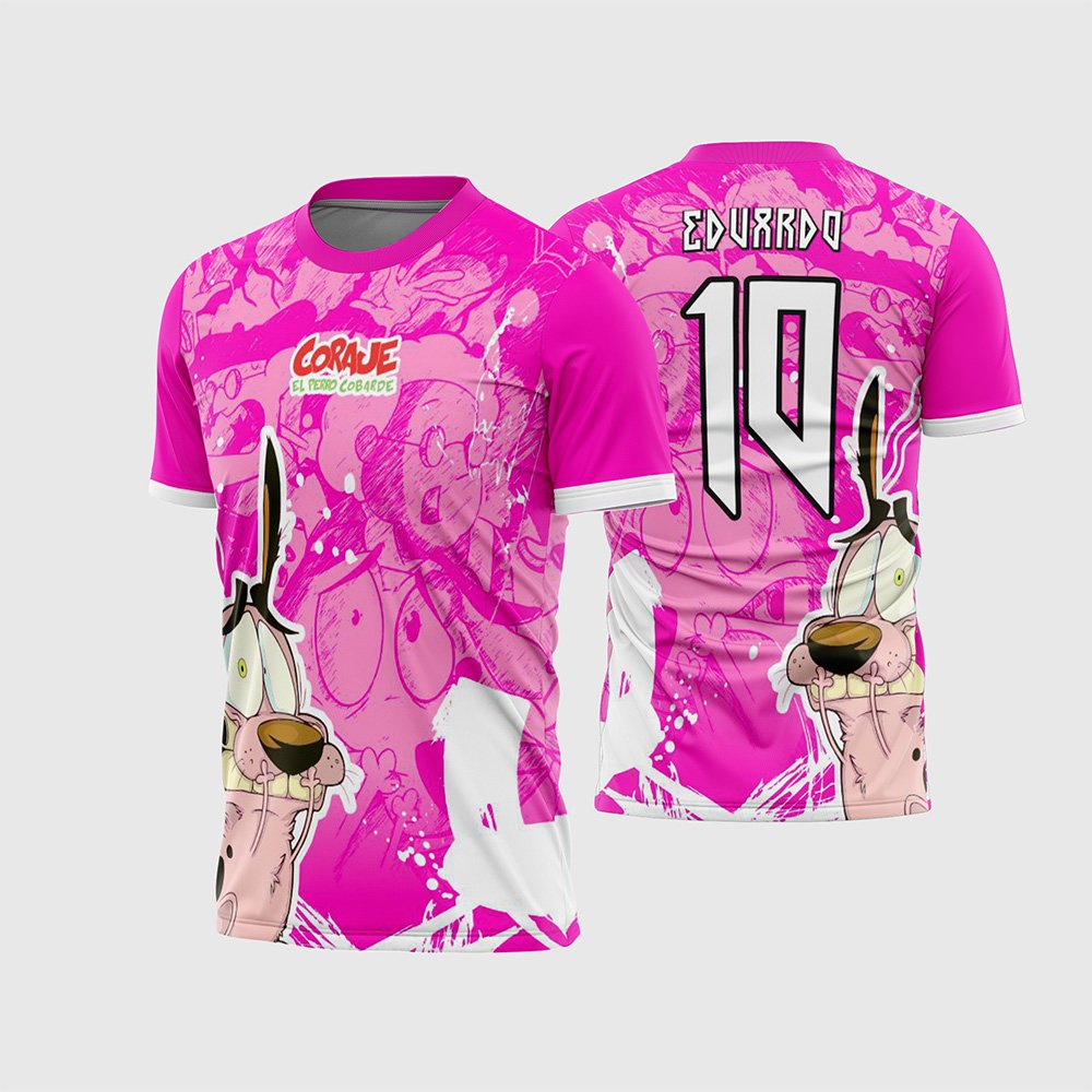 Arte Template Camisa Interclasse Coragem o Cão Covarde