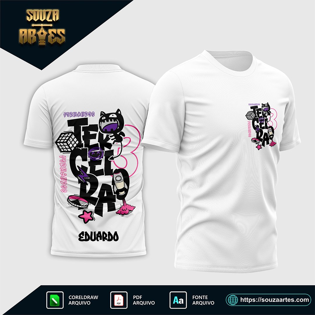 Arte Vetor Camisa Formandos Terceirão Grafite