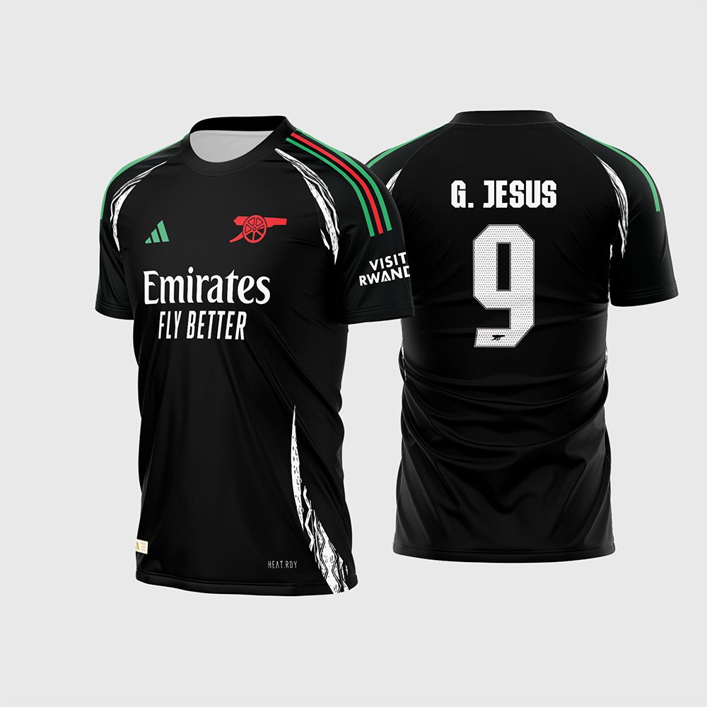 Arte Vetor Camisa Arsenal Reserva 2024 - 2025