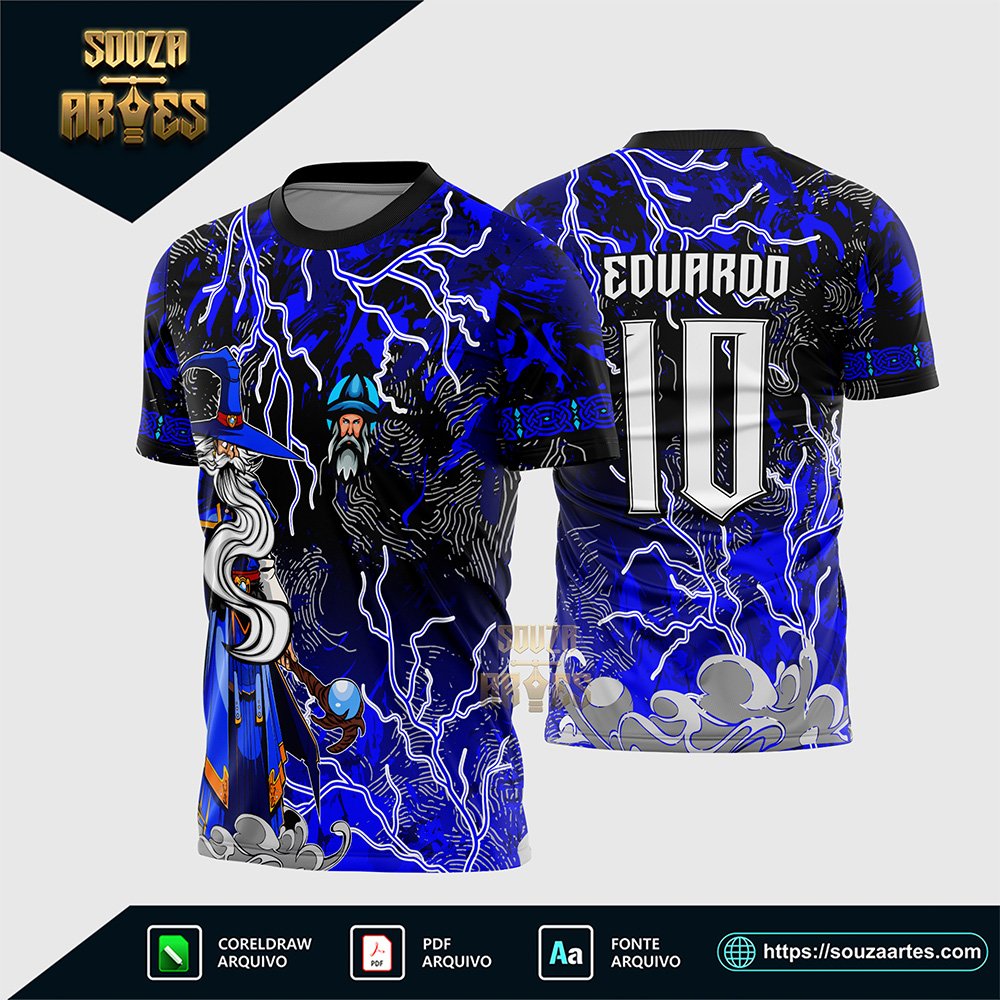 Arte Vetor Template Camisa para InterClasse Mago dos Magos