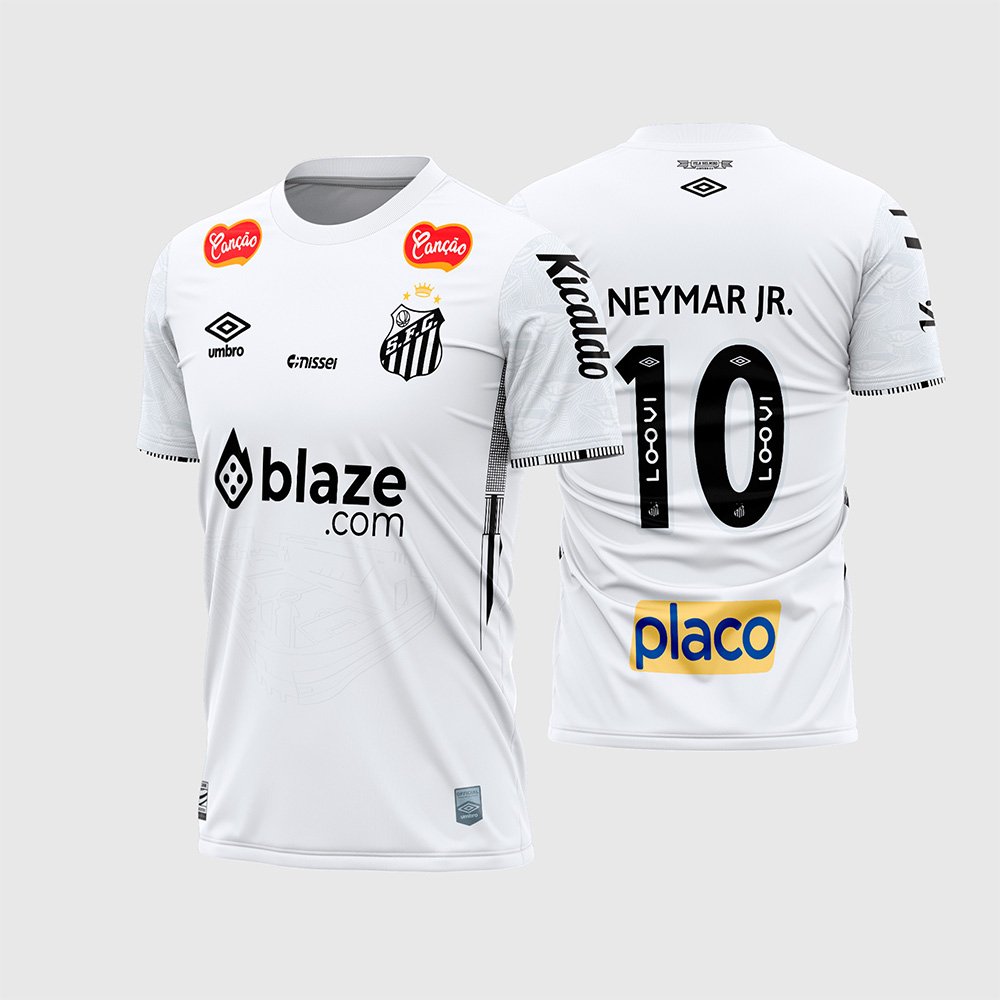 Arte Vetor Camisa Santos Titular 2024 - 2025