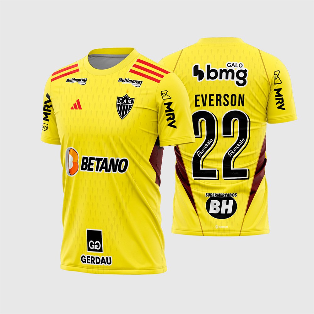 Arte Vetor Estampa Camisa Atlético Mineiro Goleiro III 2023 - 2024
