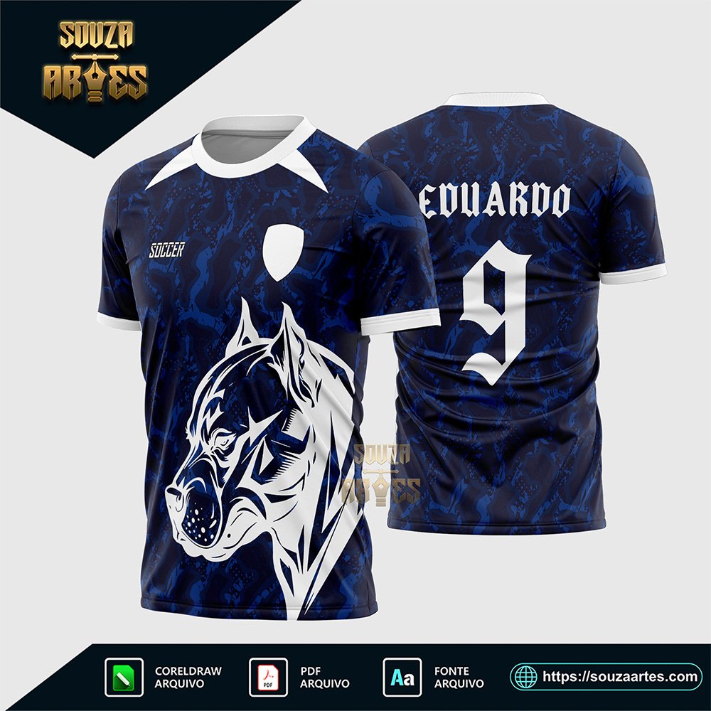 Arte Vetor Camisa InterClasse Pitbull Azul 2025