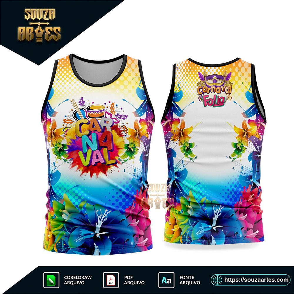 Arte Vetor Camisa Abadá Bloco Carnaval 2026 - Modelo 04