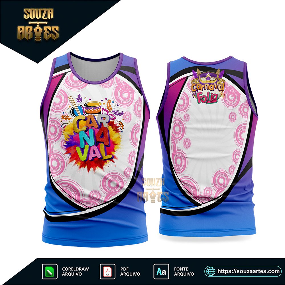 Arte Vetor Camisa Abadá Bloco Carnaval 2026 - Modelo 07